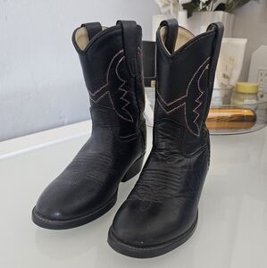 Old West Real Leather Cowboy Boots For Baby